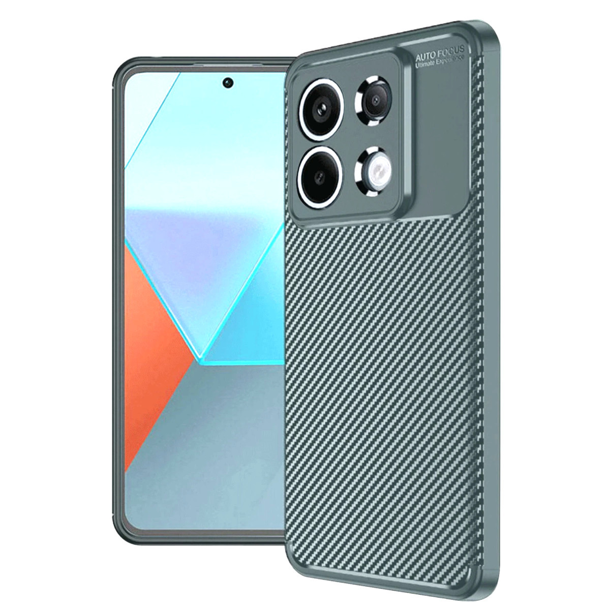 Newface Xiaomi Redmi Note 13 Pro 4G Kılıf Auto Focus Karbon Kapak - Gri — görsel 7