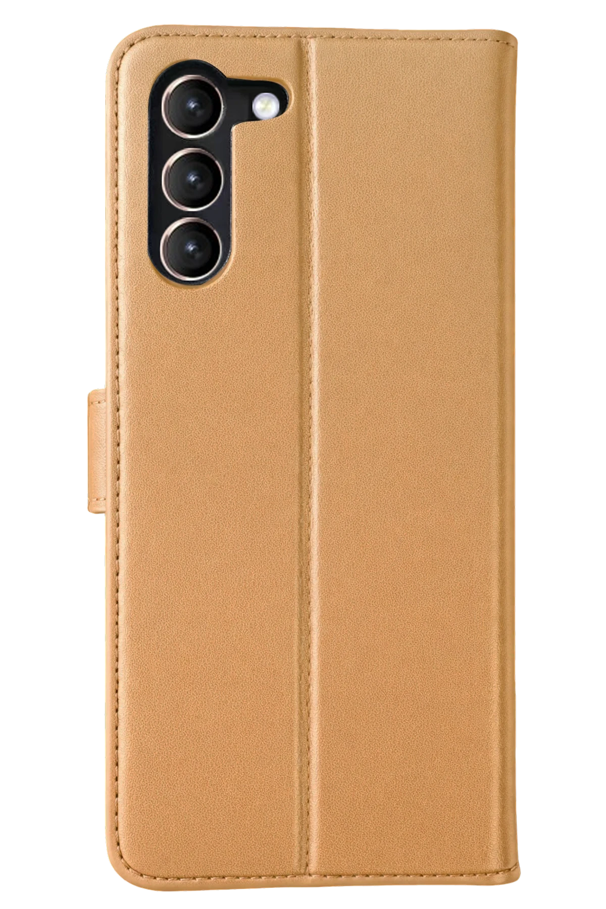 Newface Samsung Galaxy S23 Plus Trend S Plus Kapaklı Kılıf - Gold