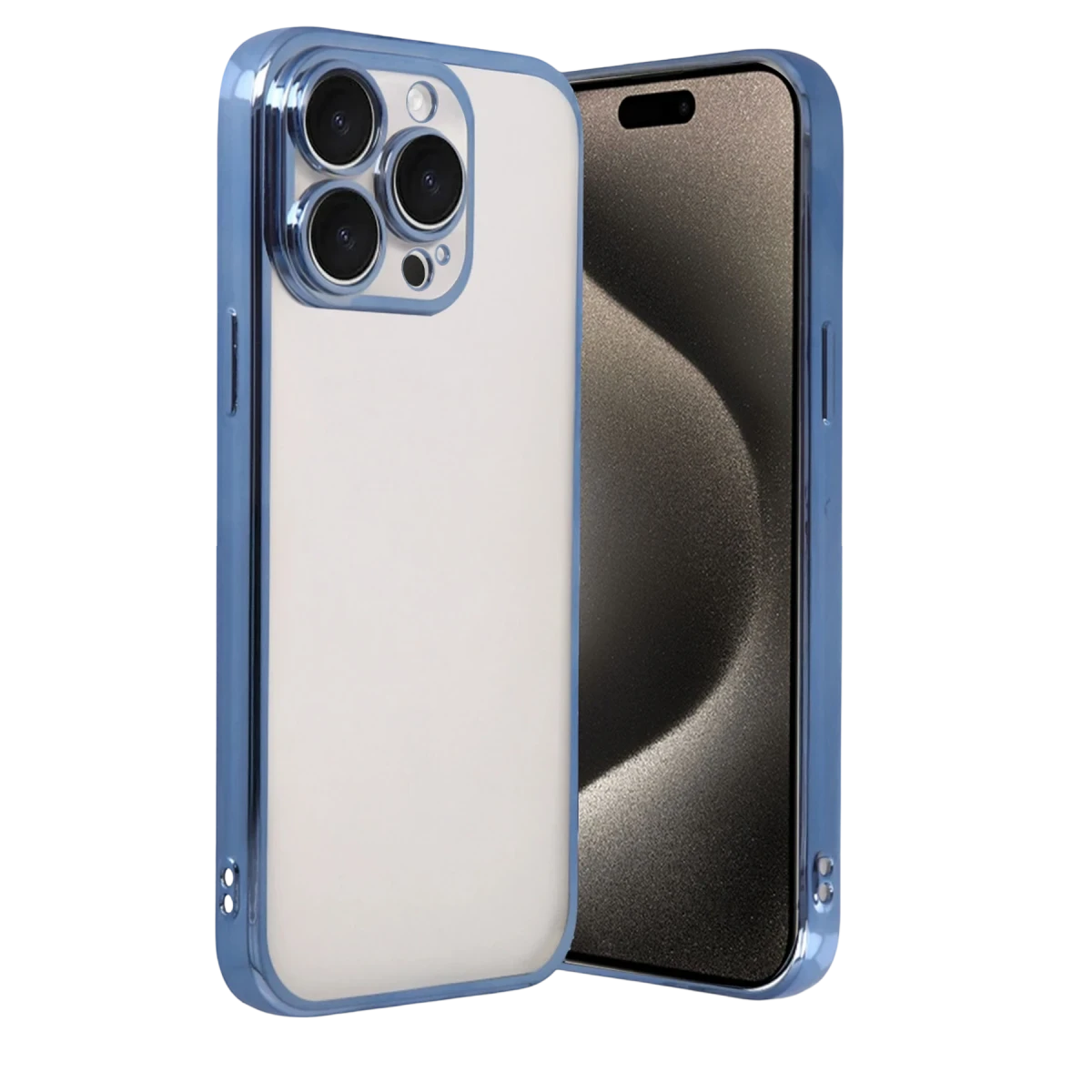 Newface Apple iPhone 15 Pro Max Razer Lensli Silikon - Açık Mavi — görsel 5