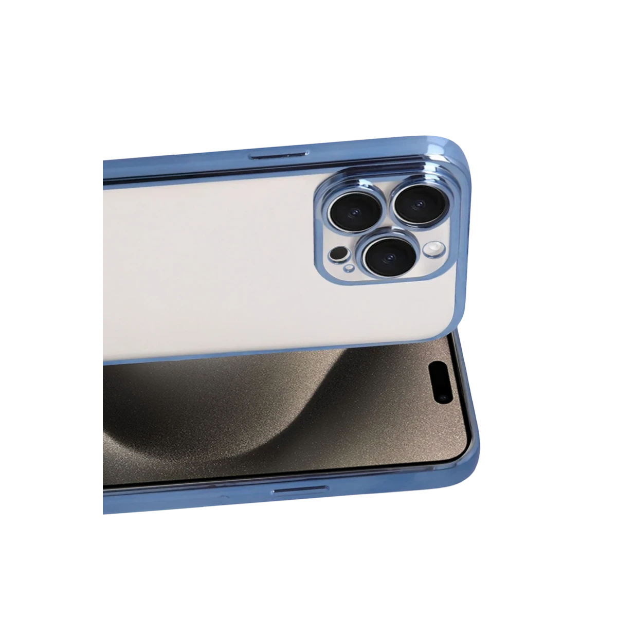 Newface Apple iPhone 15 Pro Max Razer Lensli Silikon - Açık Mavi — görsel 6