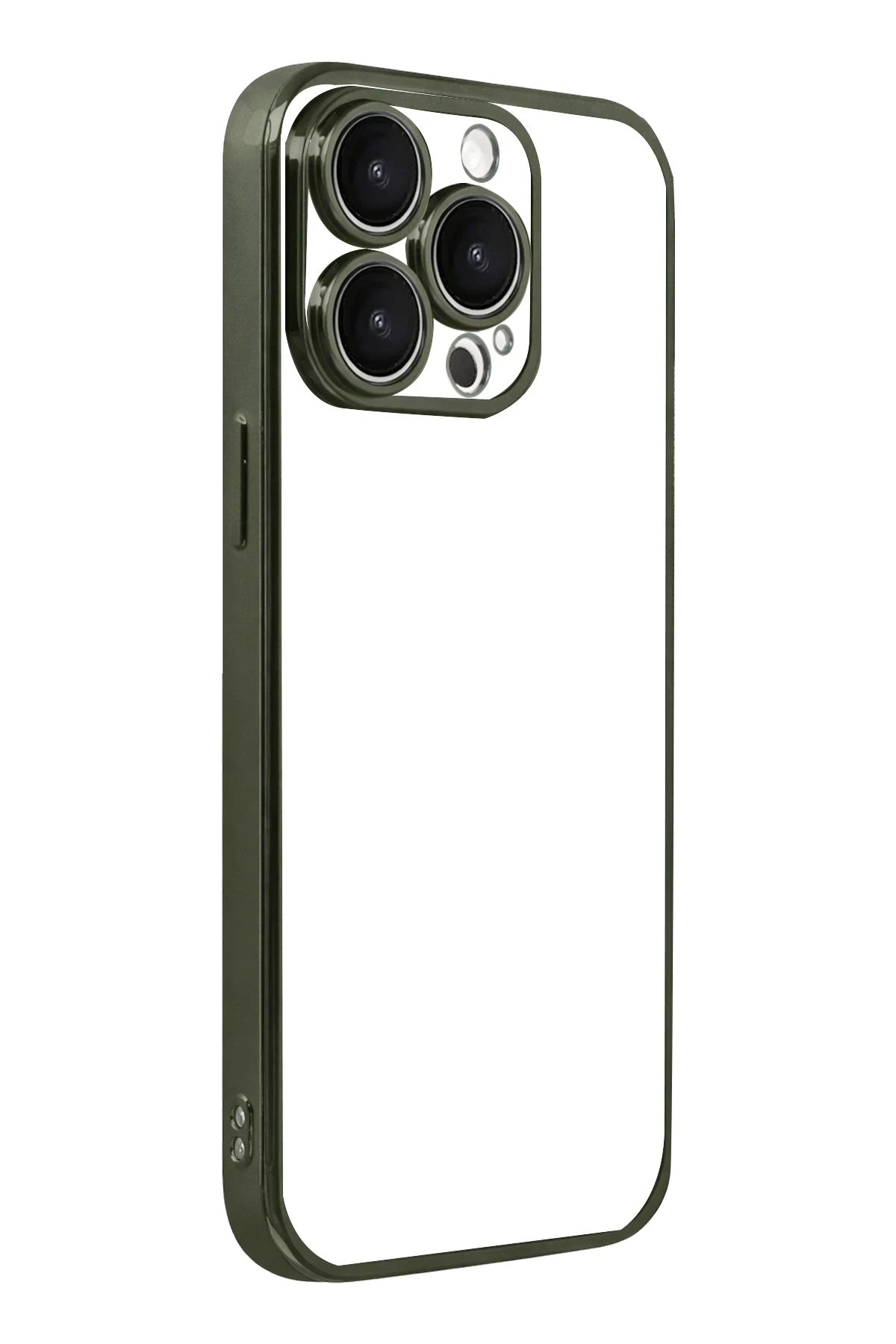 Newface Apple iPhone 15 Pro Max Razer Lensli Silikon - Yeşil
