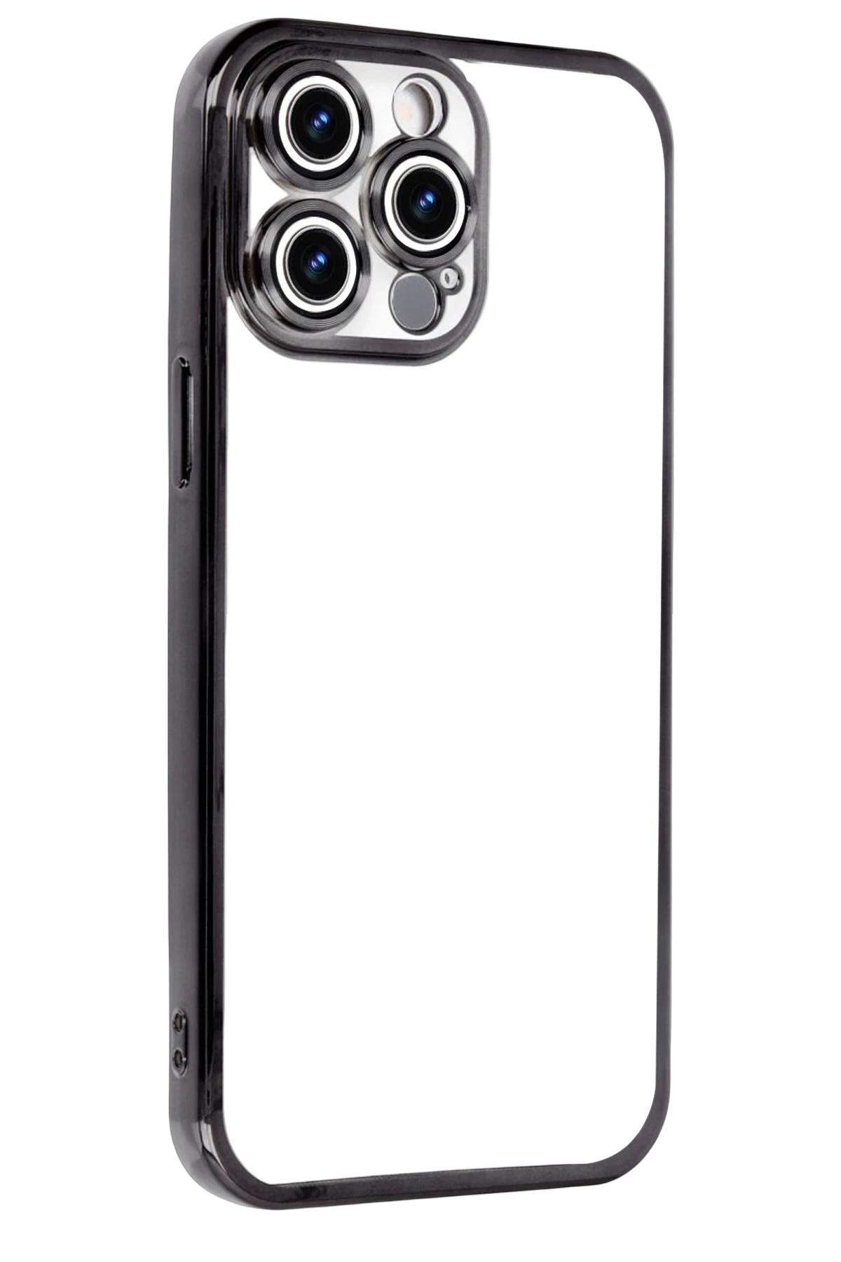 Newface Apple iPhone 15 Pro Max Razer Lensli Silikon - Siyah