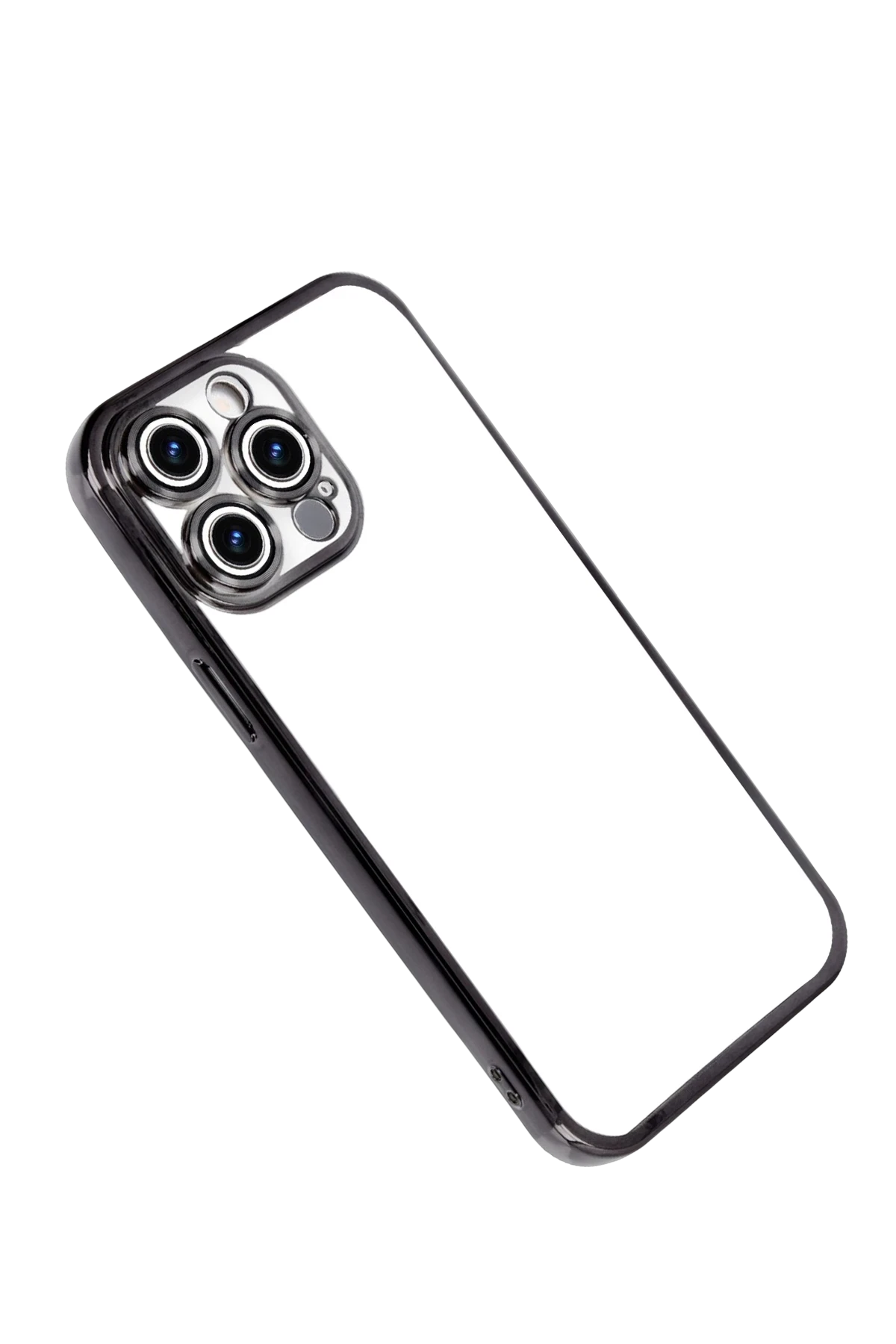 Newface Apple iPhone 15 Pro Max Razer Lensli Silikon - Siyah