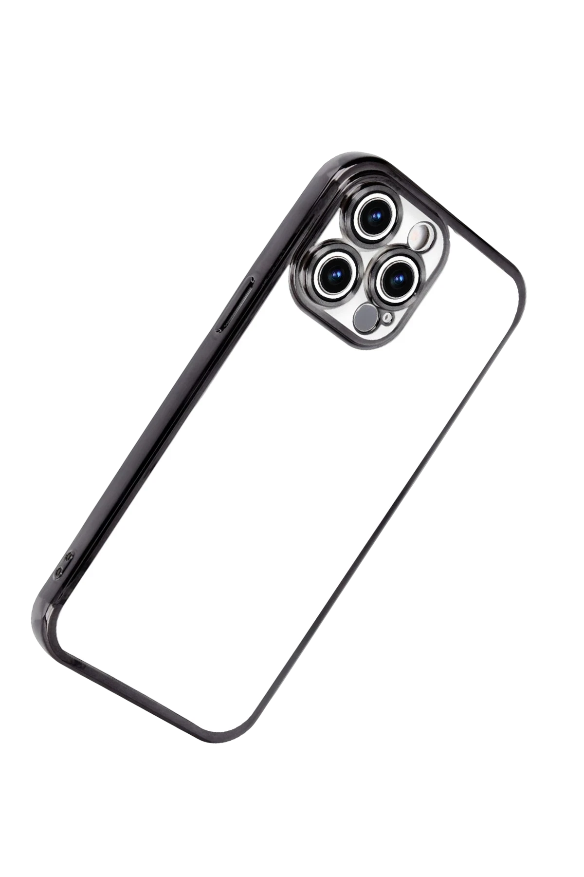 Newface Apple iPhone 15 Pro Max Razer Lensli Silikon - Siyah