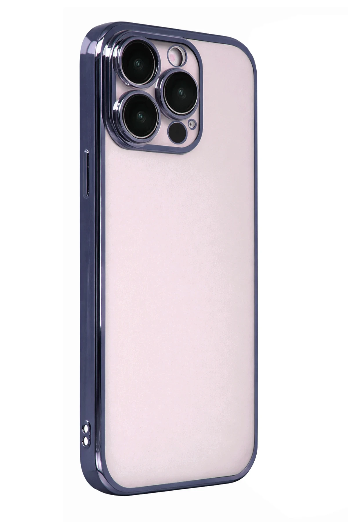 Newface Apple iPhone 15 Pro Max Razer Lensli Silikon - Lacivert