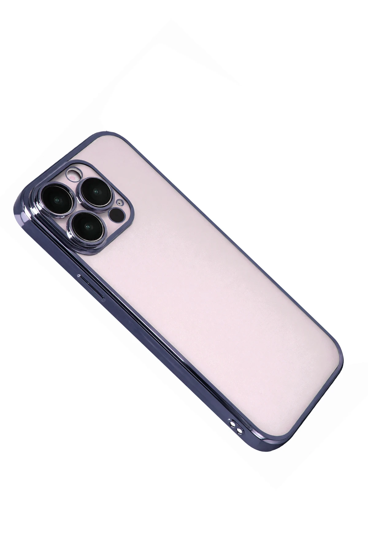 Newface Apple iPhone 15 Pro Max Razer Lensli Silikon - Lacivert