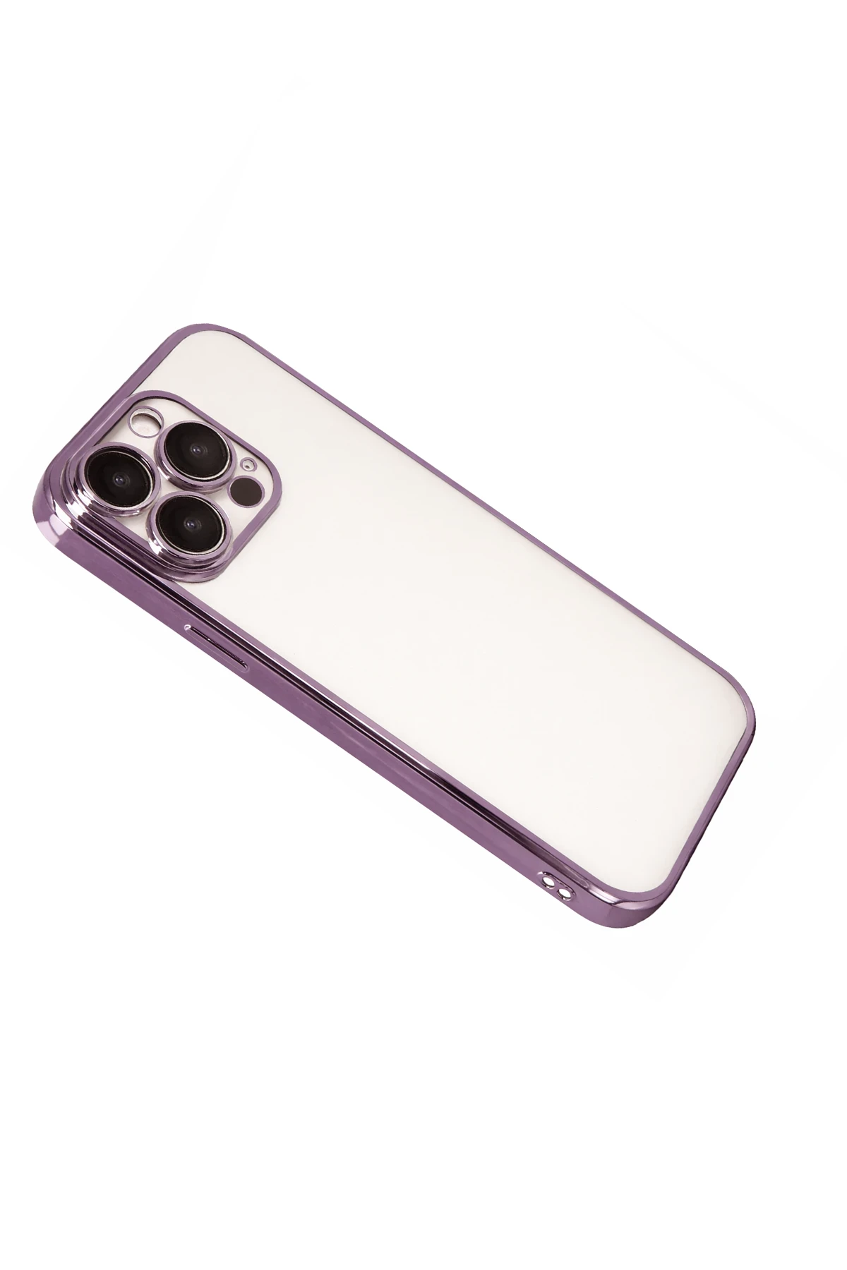 Newface Apple iPhone 15 Pro Max Razer Lensli Silikon - Mor