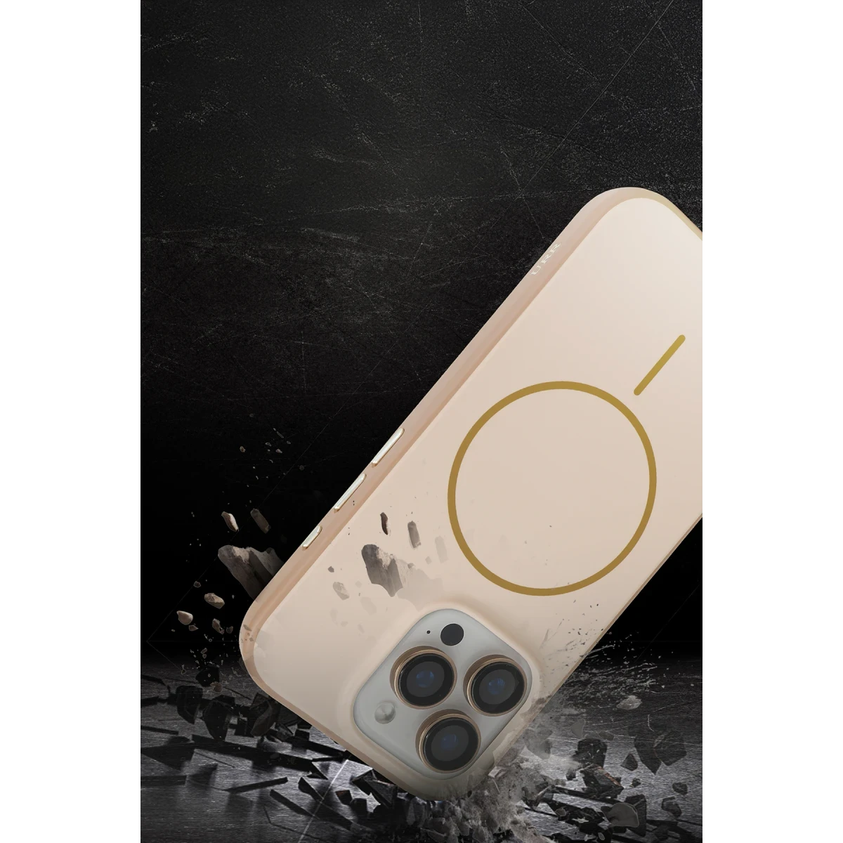 URR Apple iPhone 16 Pro Max Lamda Matte iBeats Magsafe Kapak - Gold