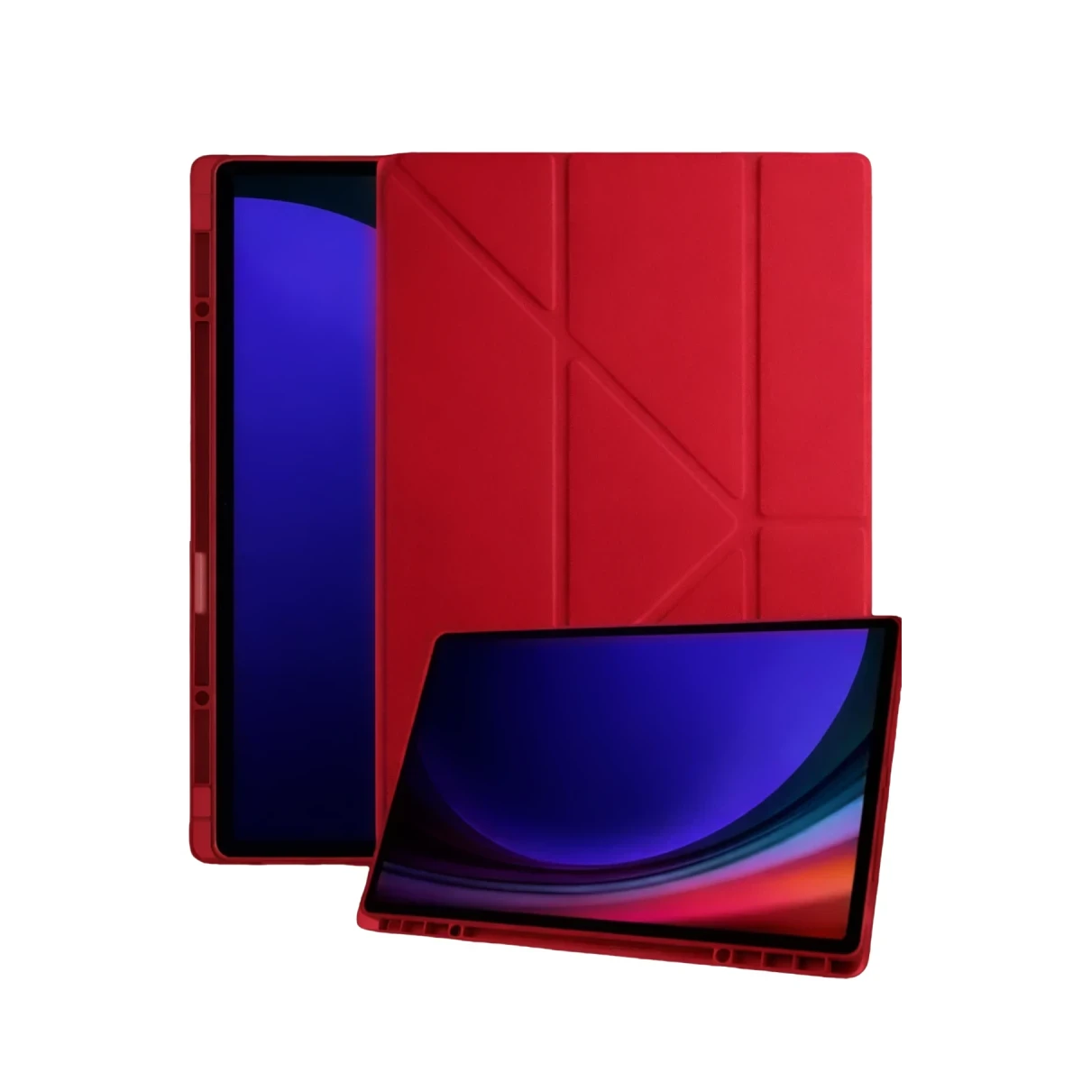 Newface Samsung Galaxy Tab A11 Plus Kalemlikli Mars Tablet Kılıfı - Kırmızı