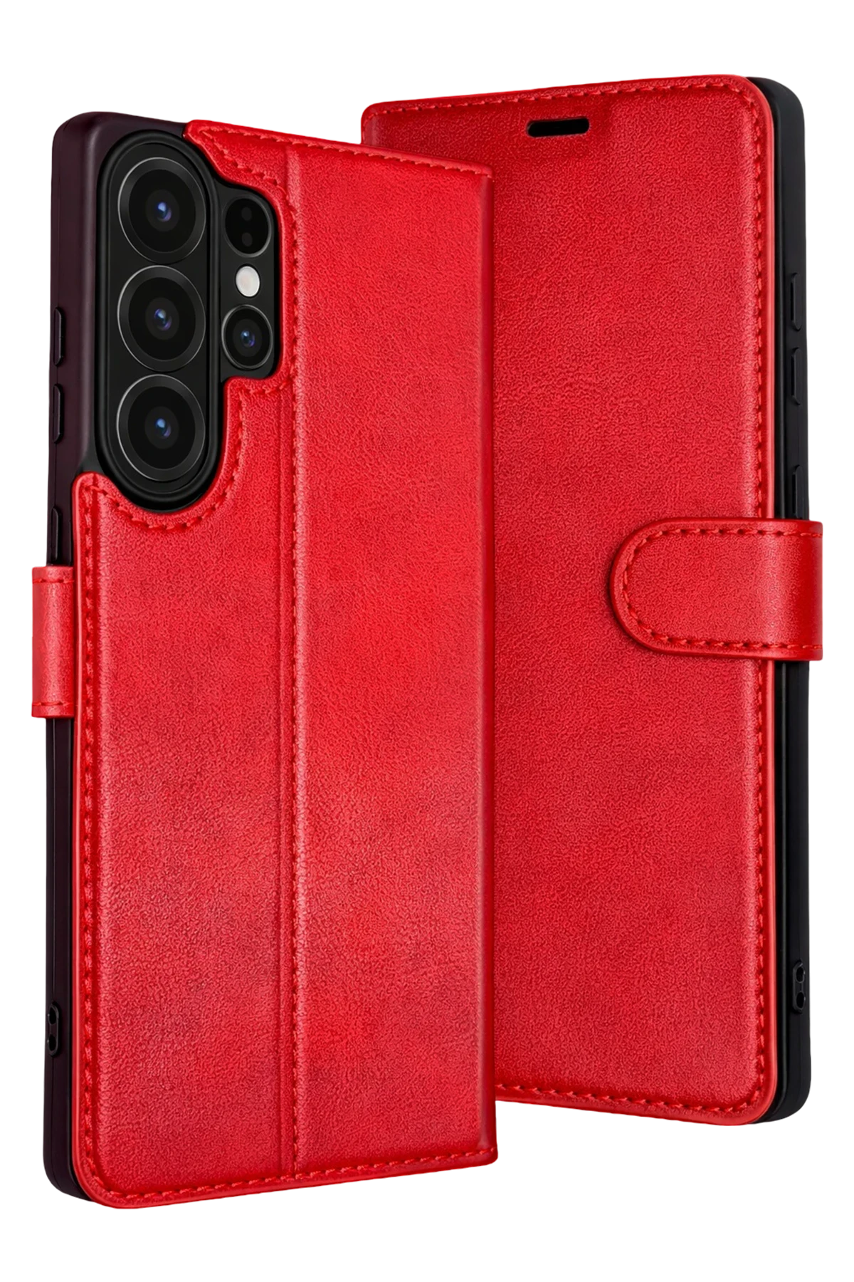 Newface Samsung Galaxy S26 Ultra Trend S Plus Kapaklı Kılıf - Kırmızı