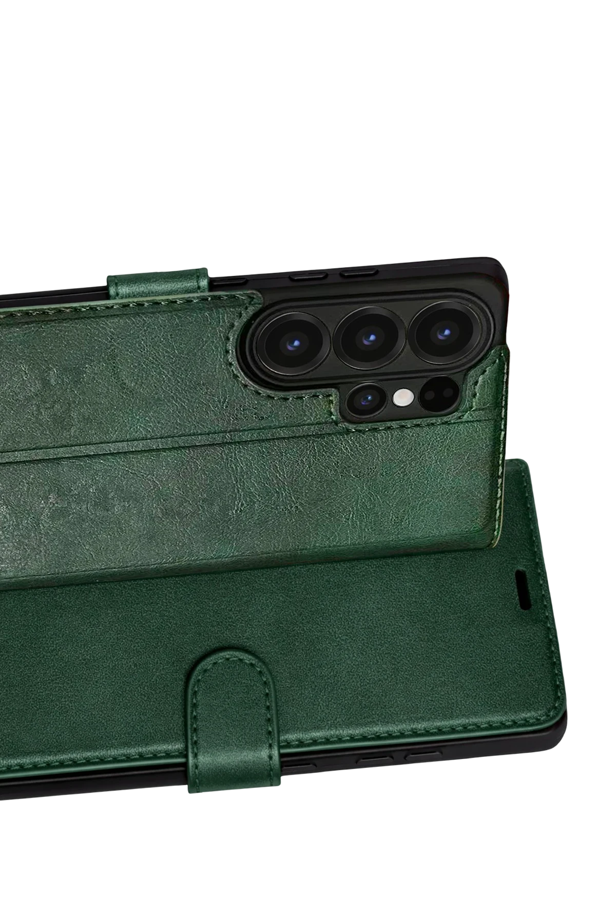 Newface Samsung Galaxy S26 Ultra Trend S Plus Kapaklı Kılıf - Yeşil