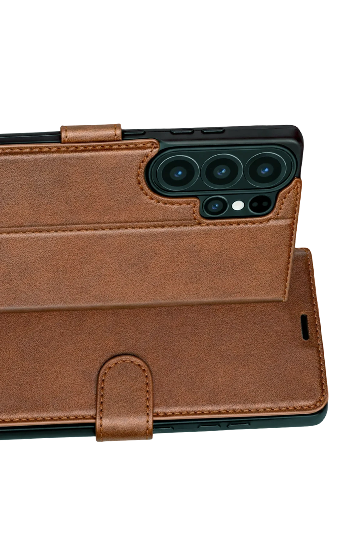 Newface Samsung Galaxy S26 Ultra Trend S Plus Kapaklı Kılıf - Taba