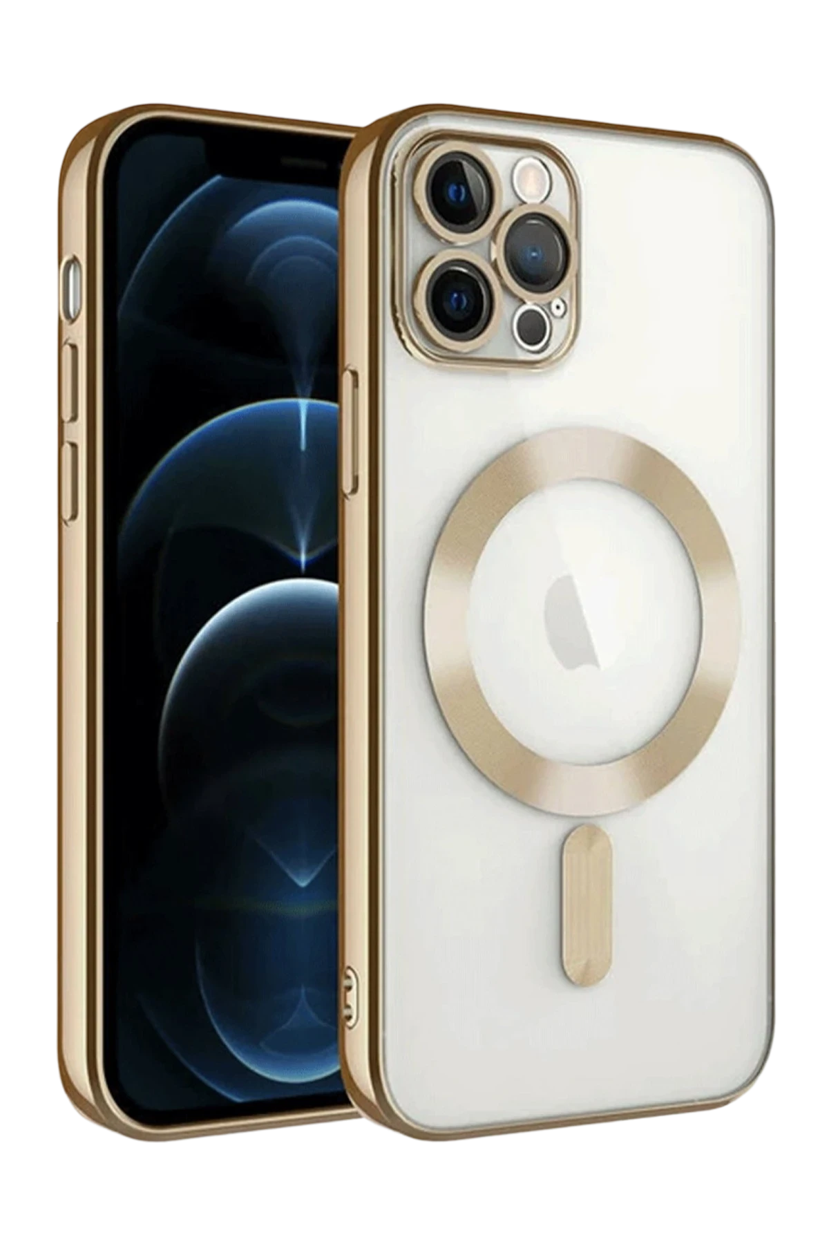 Newface iPhone 13 Pro Kılıf Kross Magneticsafe Kapak - Gold