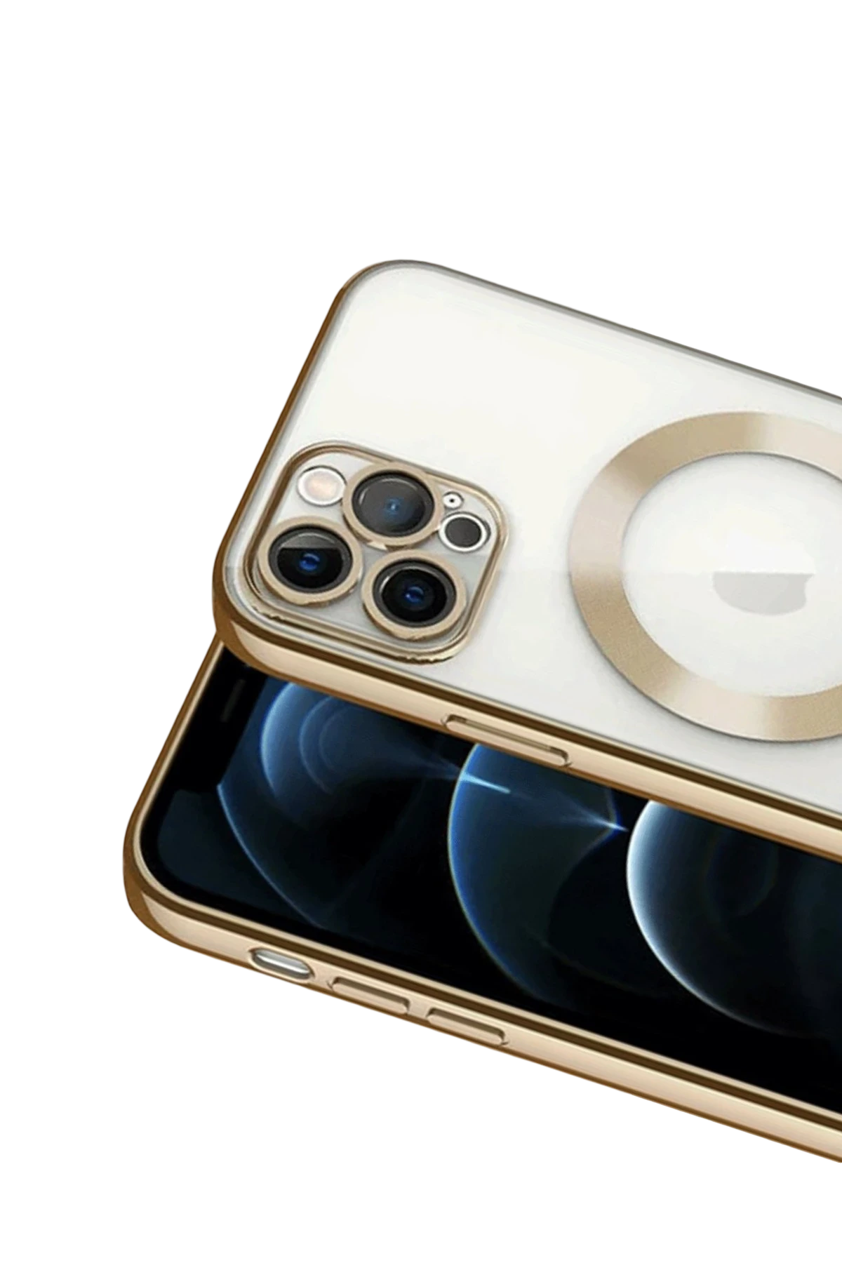 Newface iPhone 13 Pro Kılıf Kross Magneticsafe Kapak - Gold