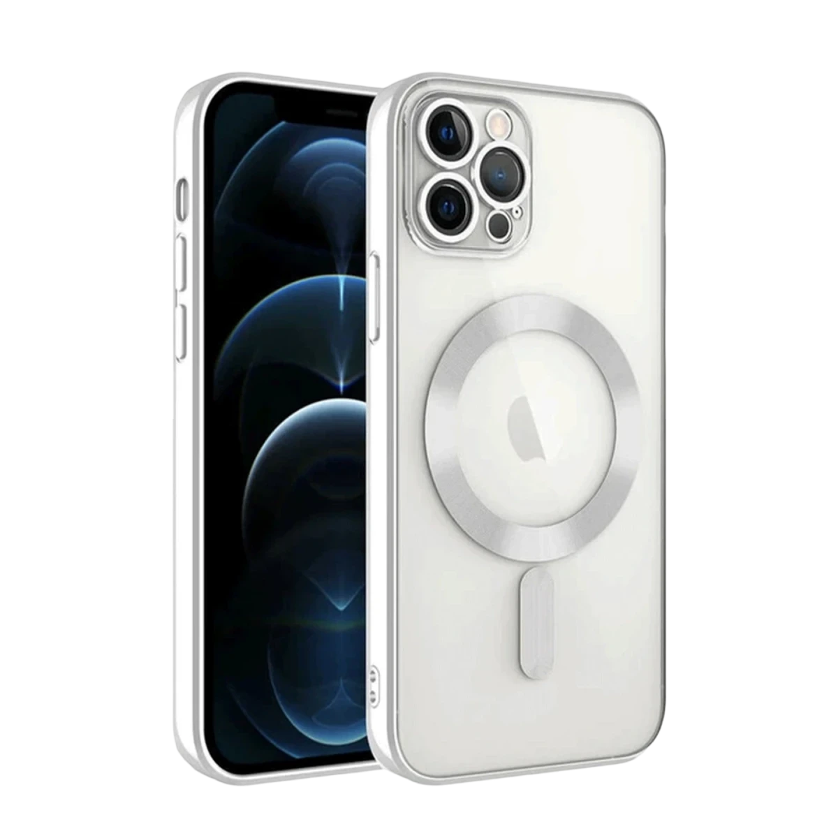 Newface Apple iPhone 13 Pro Kılıf Kross Magneticsafe Kapak - Gümüş