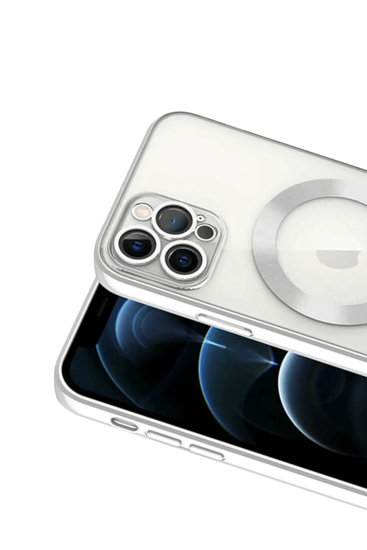 Newface iPhone 13 Pro Kılıf Kross Magneticsafe Kapak - Gümüş