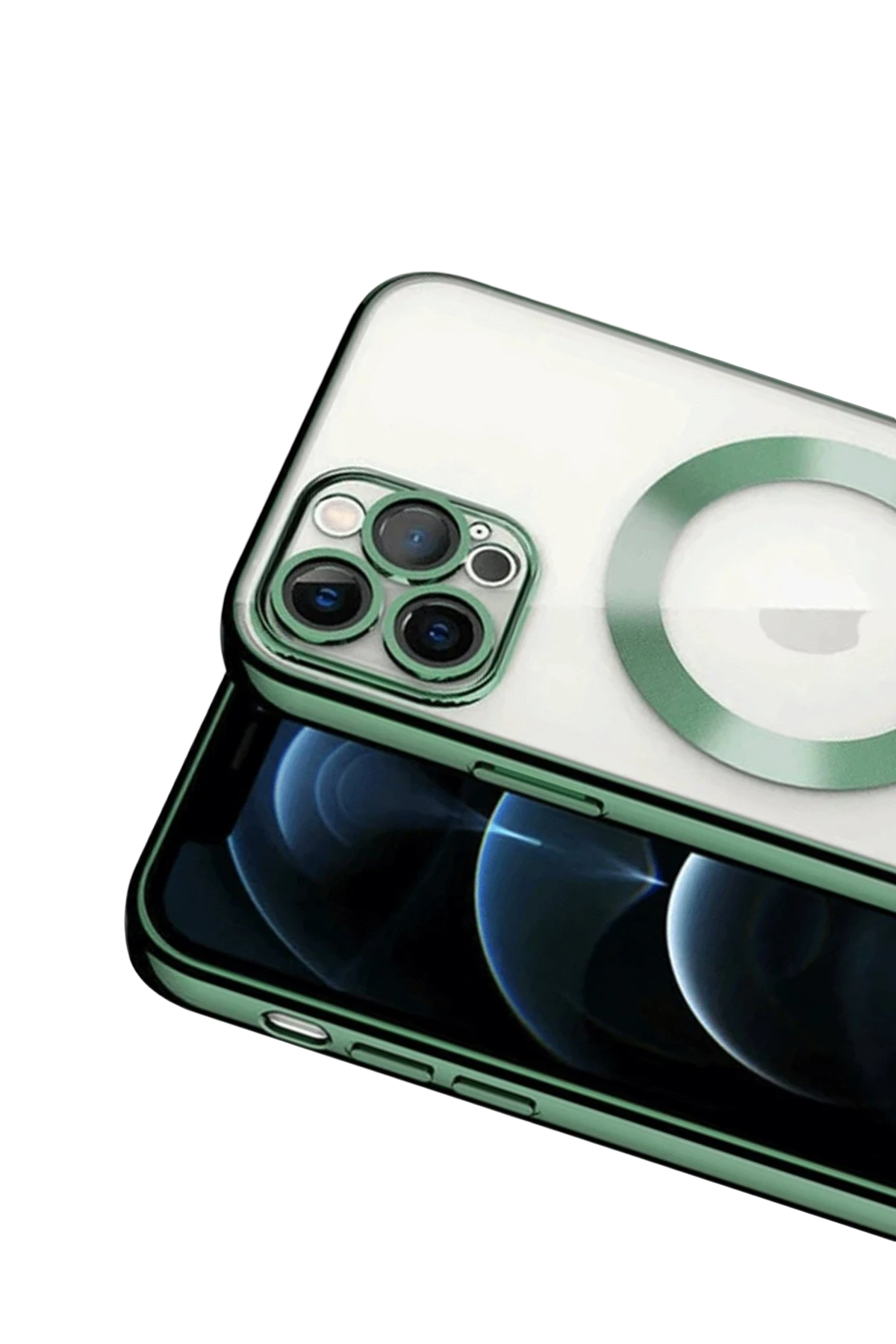 Newface iPhone 13 Pro Kılıf Kross Magneticsafe Kapak - Koyu Yeşil