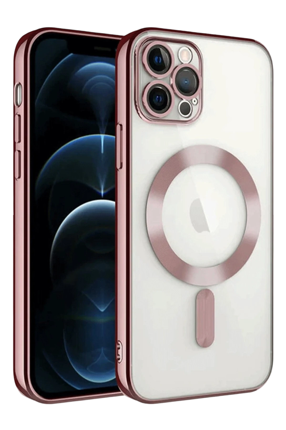 Newface iPhone 13 Pro Kılıf Kross Magneticsafe Kapak - Rose