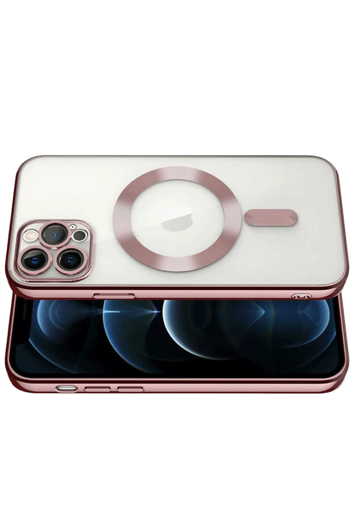 Newface iPhone 13 Pro Kılıf Kross Magneticsafe Kapak - Rose