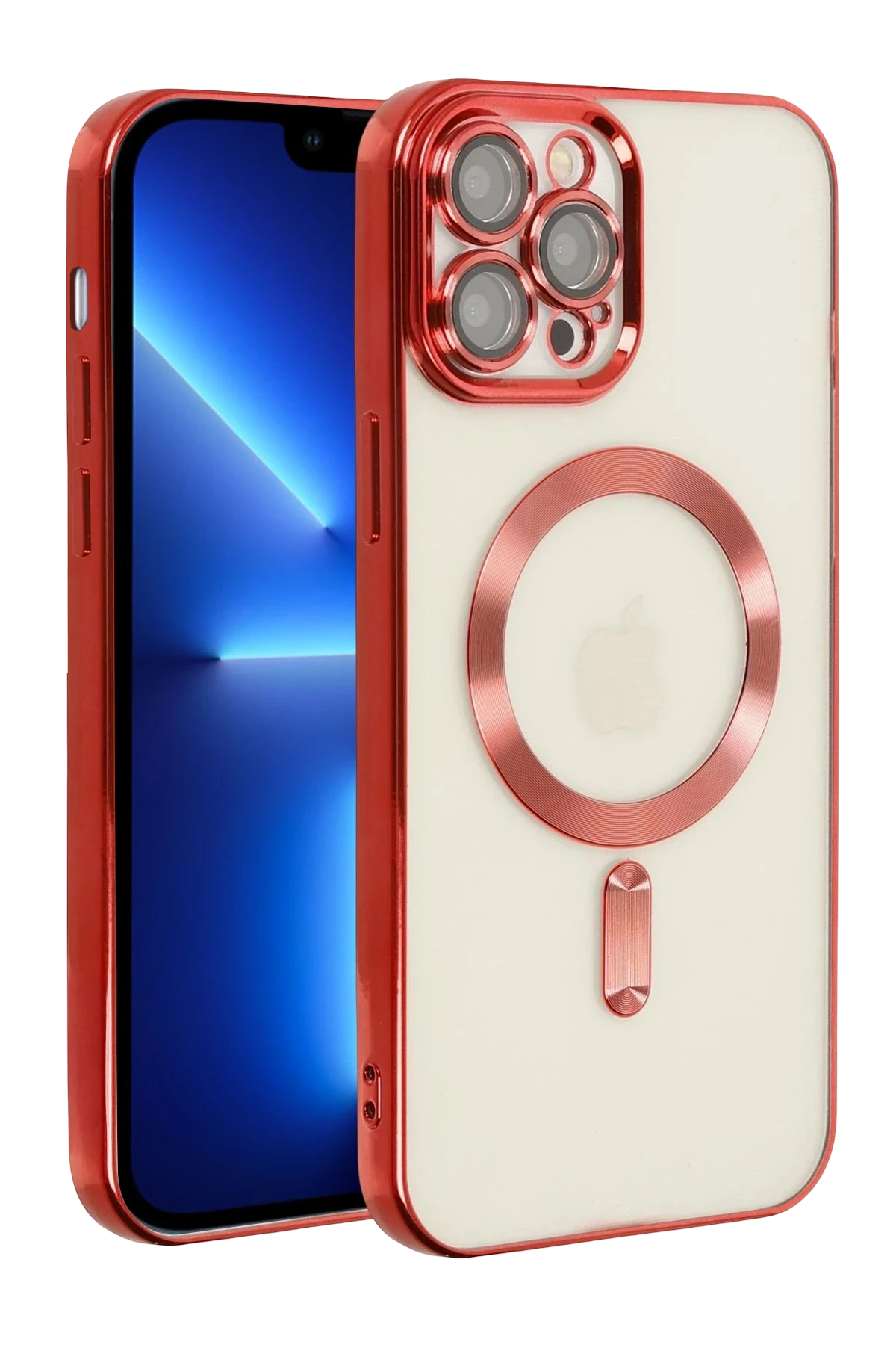 Newface iPhone 13 Pro Kılıf Kross Magneticsafe Kapak - Kırmızı