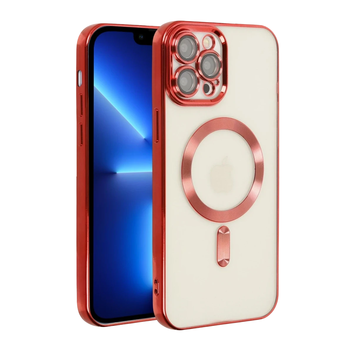 Newface Apple iPhone 13 Pro Kılıf Kross Magneticsafe Kapak - Kırmızı