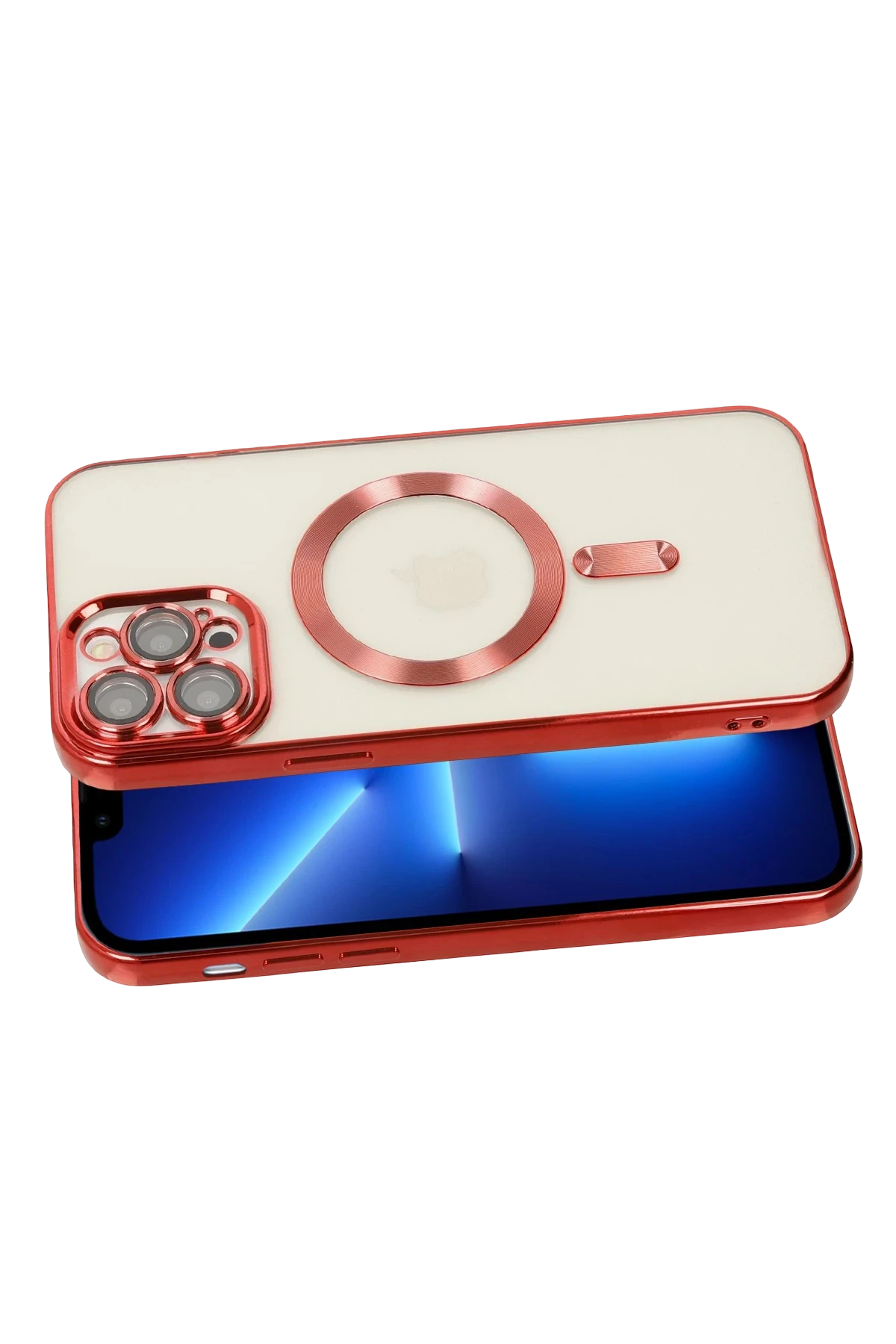 Newface iPhone 13 Pro Kılıf Kross Magneticsafe Kapak - Kırmızı
