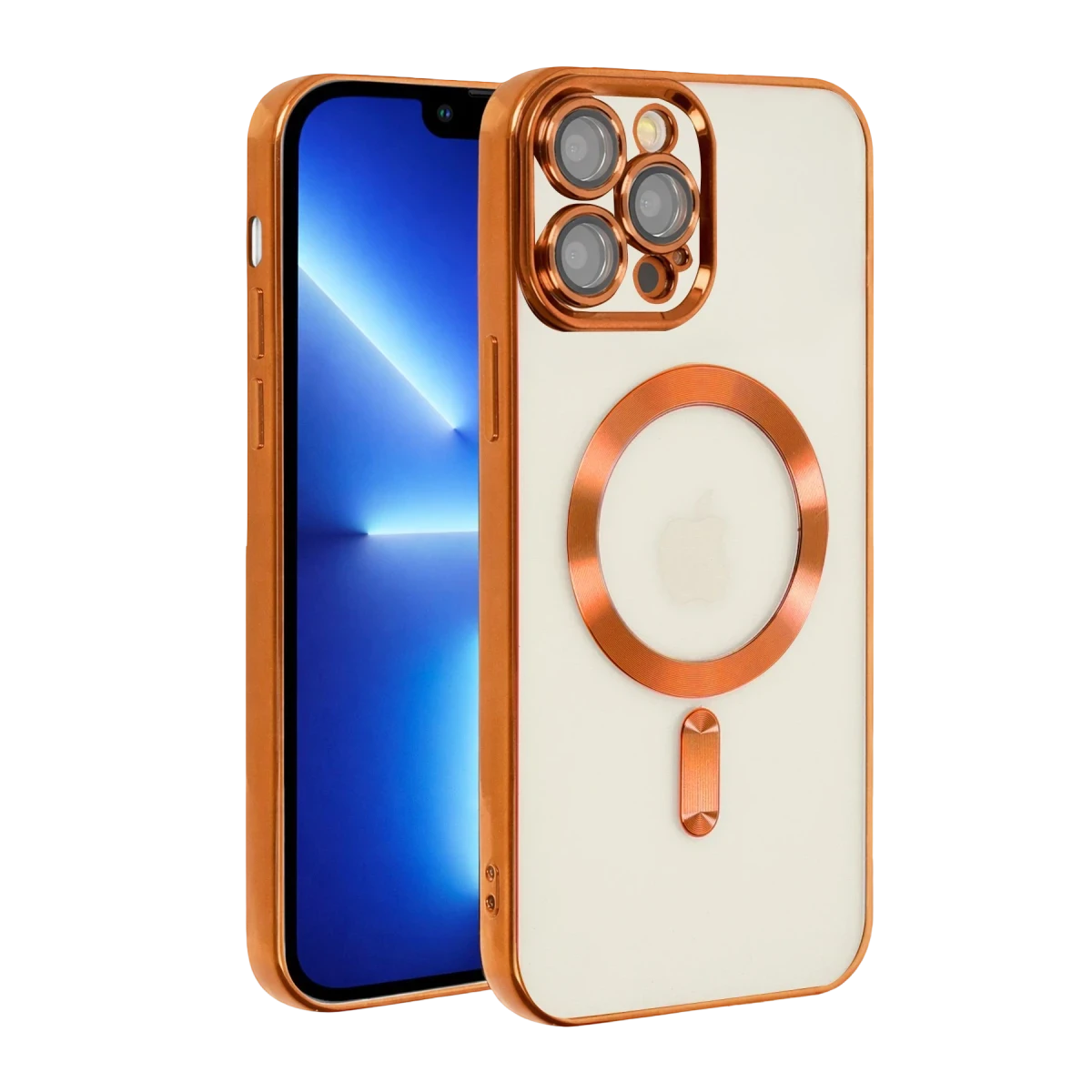 Newface Apple iPhone 13 Pro Kılıf Kross Magneticsafe Kapak - Turuncu — görsel 4