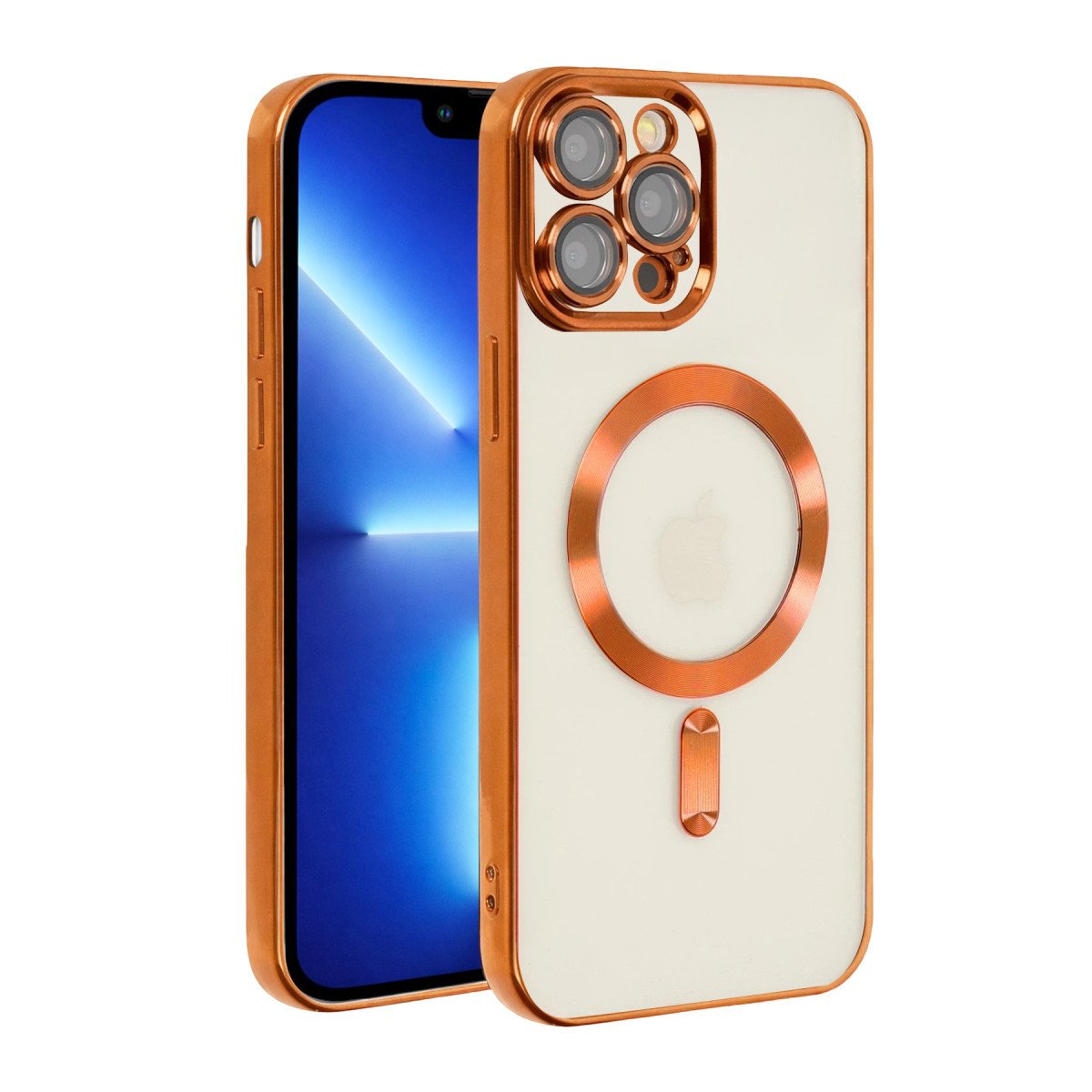 Newface Apple iPhone 13 Pro Kılıf Kross Magneticsafe Kapak - Turuncu — görsel 7