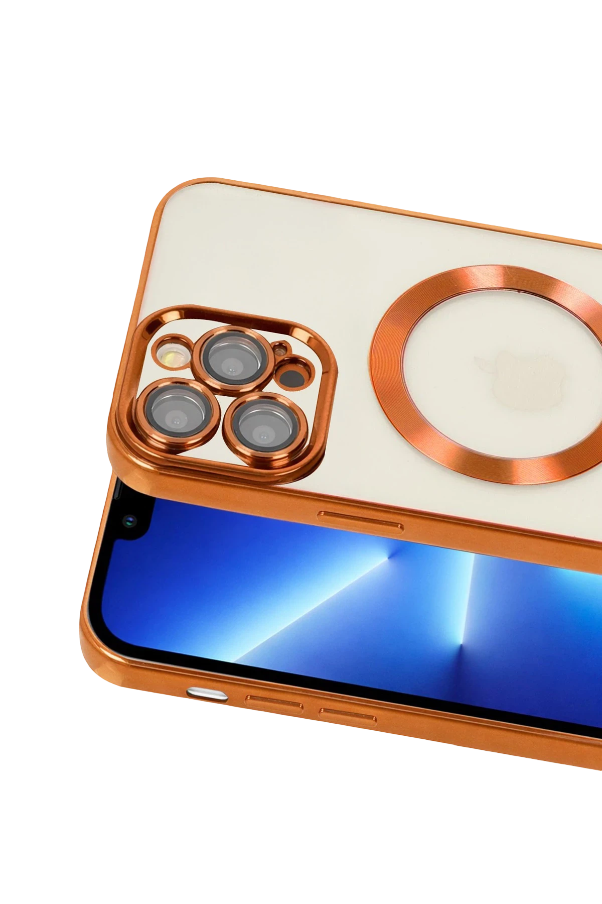 Newface Apple iPhone 13 Pro Kılıf Kross Magneticsafe Kapak - Turuncu — görsel 2