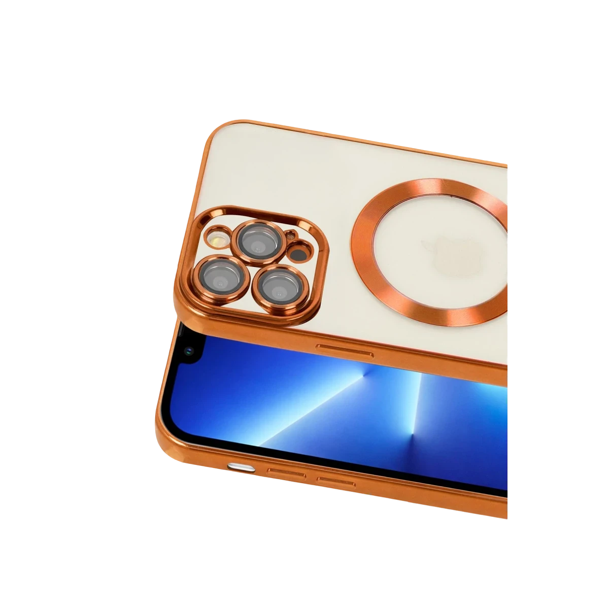 Newface Apple iPhone 13 Pro Kılıf Kross Magneticsafe Kapak - Turuncu — görsel 5