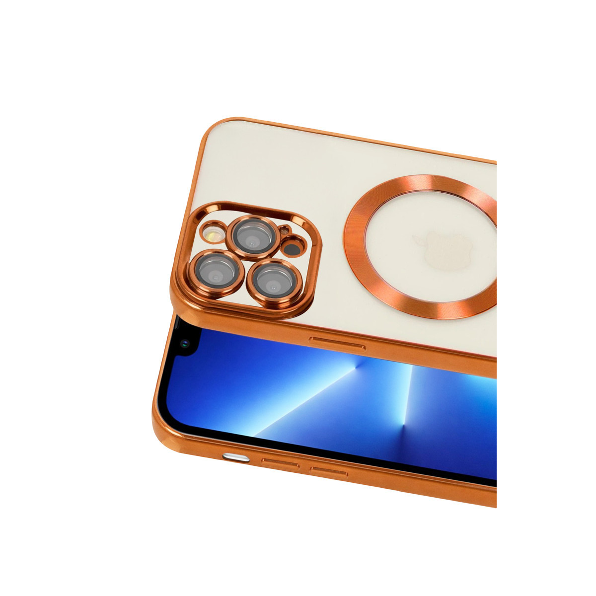 Newface Apple iPhone 13 Pro Kılıf Kross Magneticsafe Kapak - Turuncu — görsel 8