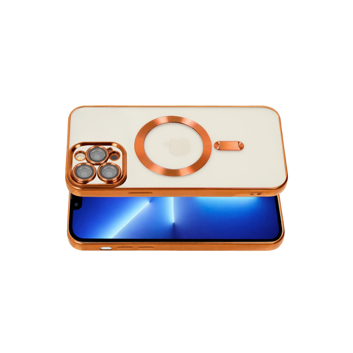 Newface Apple iPhone 13 Pro Kılıf Kross Magneticsafe Kapak - Turuncu — görsel 9