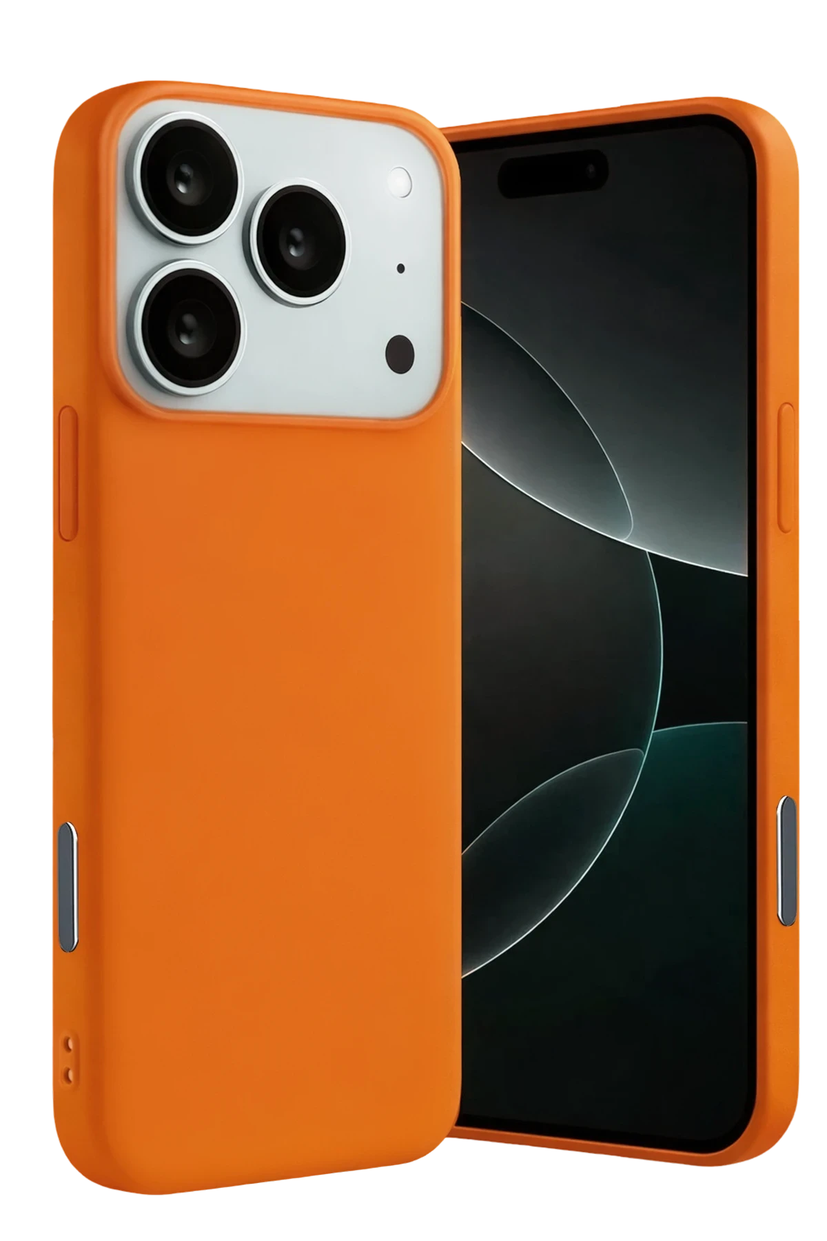 Newface Apple iPhone 17 Pro Nano içi Kadife Silikon - Turuncu