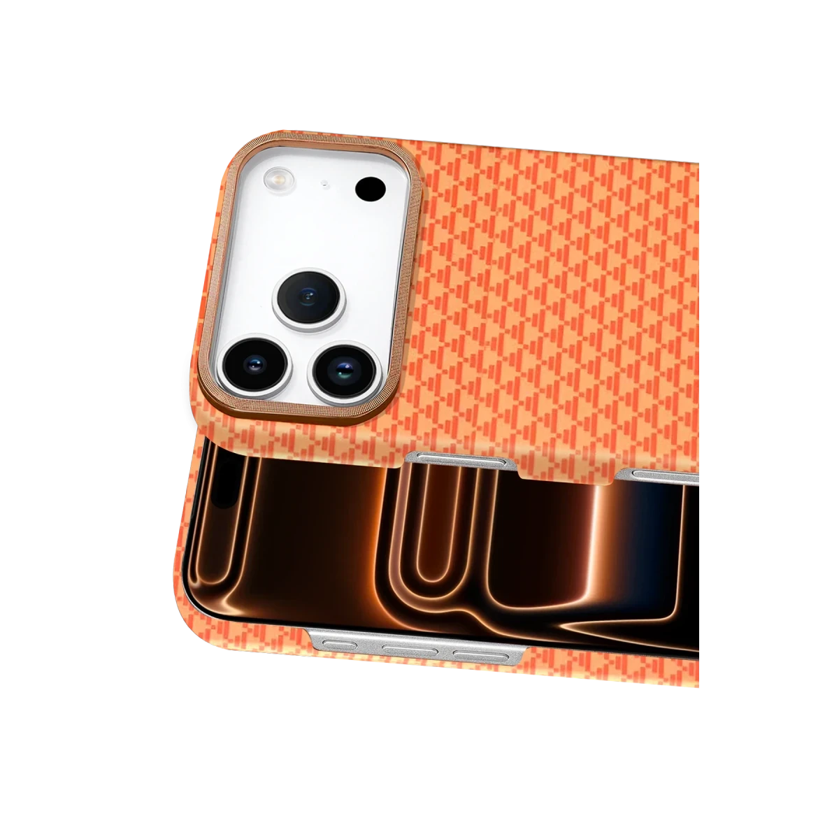 Newface Apple iPhone 17 Pro Max Vega Magsafe Kapak - Parlak Turuncu