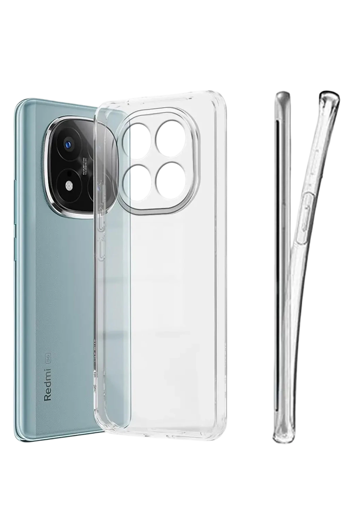 Newface Xiaomi Redmi Note 15 Pro Plus 5G Lüx Şeffaf Silikon - Şeffaf