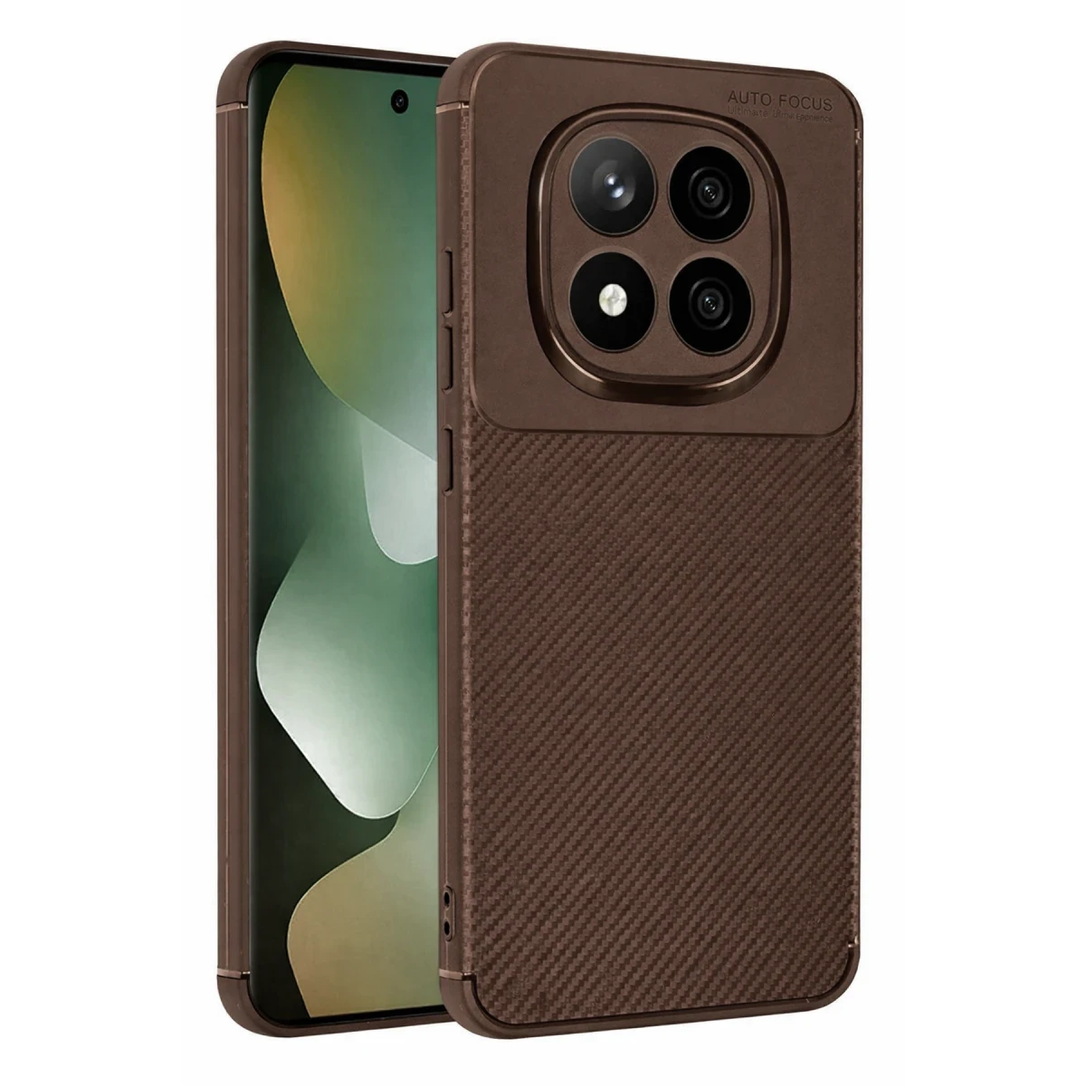 Newface Xiaomi Redmi Note 15 Pro 5G Auto Focus Karbon Kapak - Kahverengi