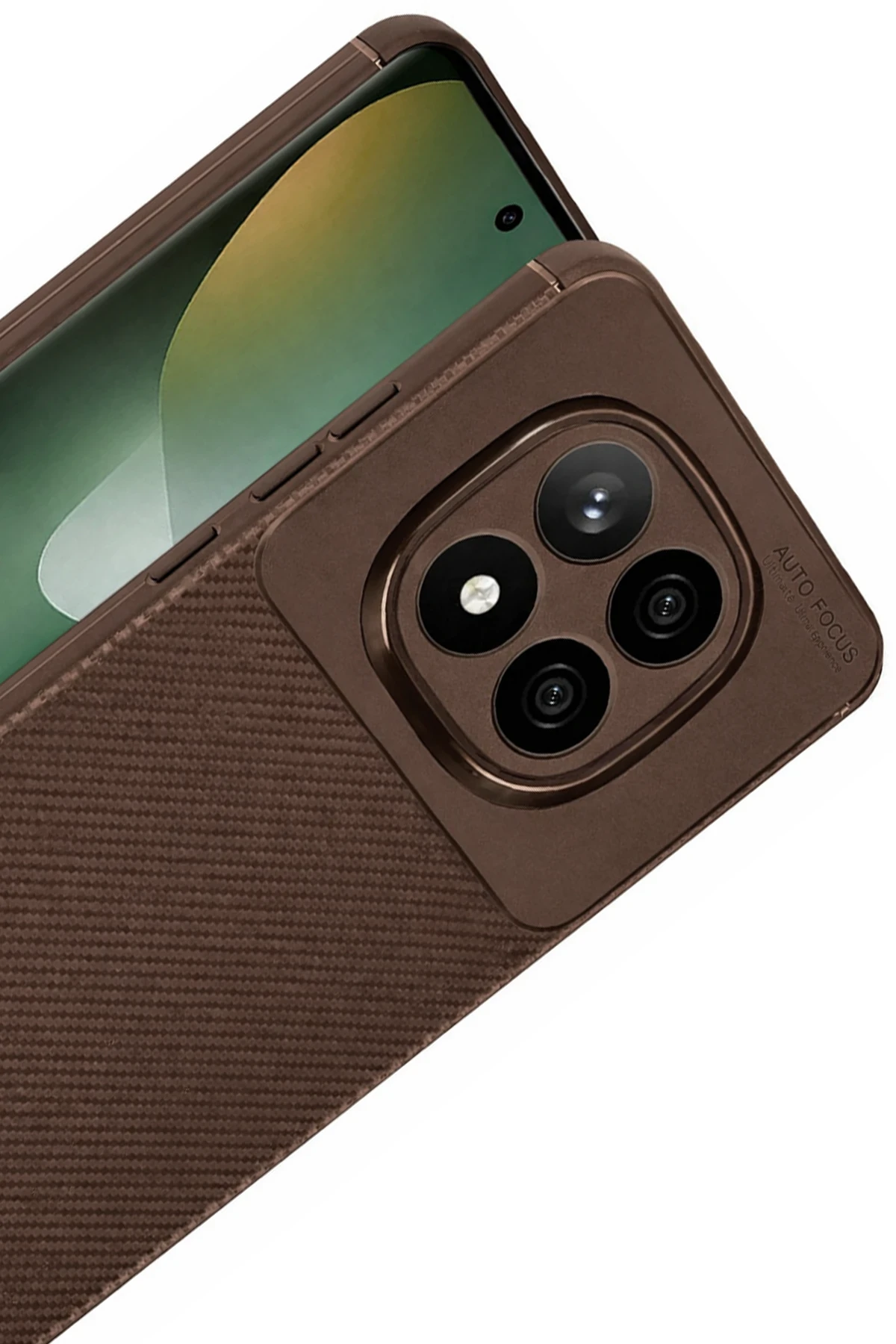 Newface Xiaomi Redmi Note 15 Pro 5G Auto Focus Karbon Kapak - Kahverengi