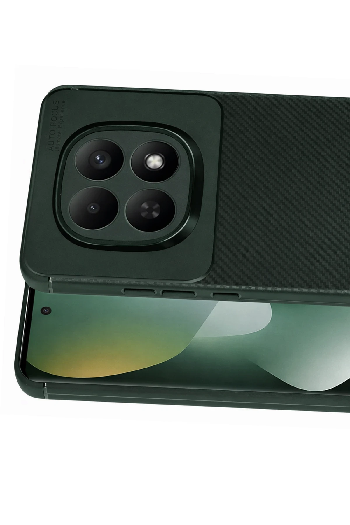 Newface Xiaomi Redmi Note 15 Pro 5G Auto Focus Karbon Kapak - Koyu Yeşil