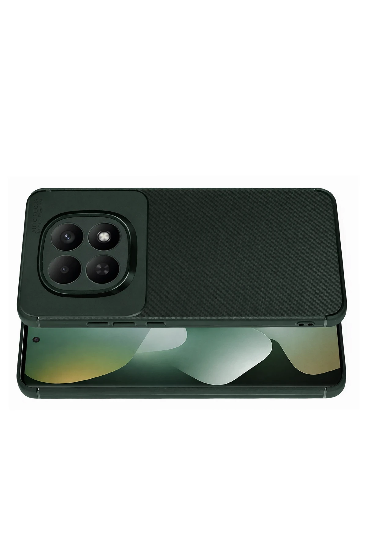 Newface Xiaomi Redmi Note 15 Pro 5G Auto Focus Karbon Kapak - Koyu Yeşil