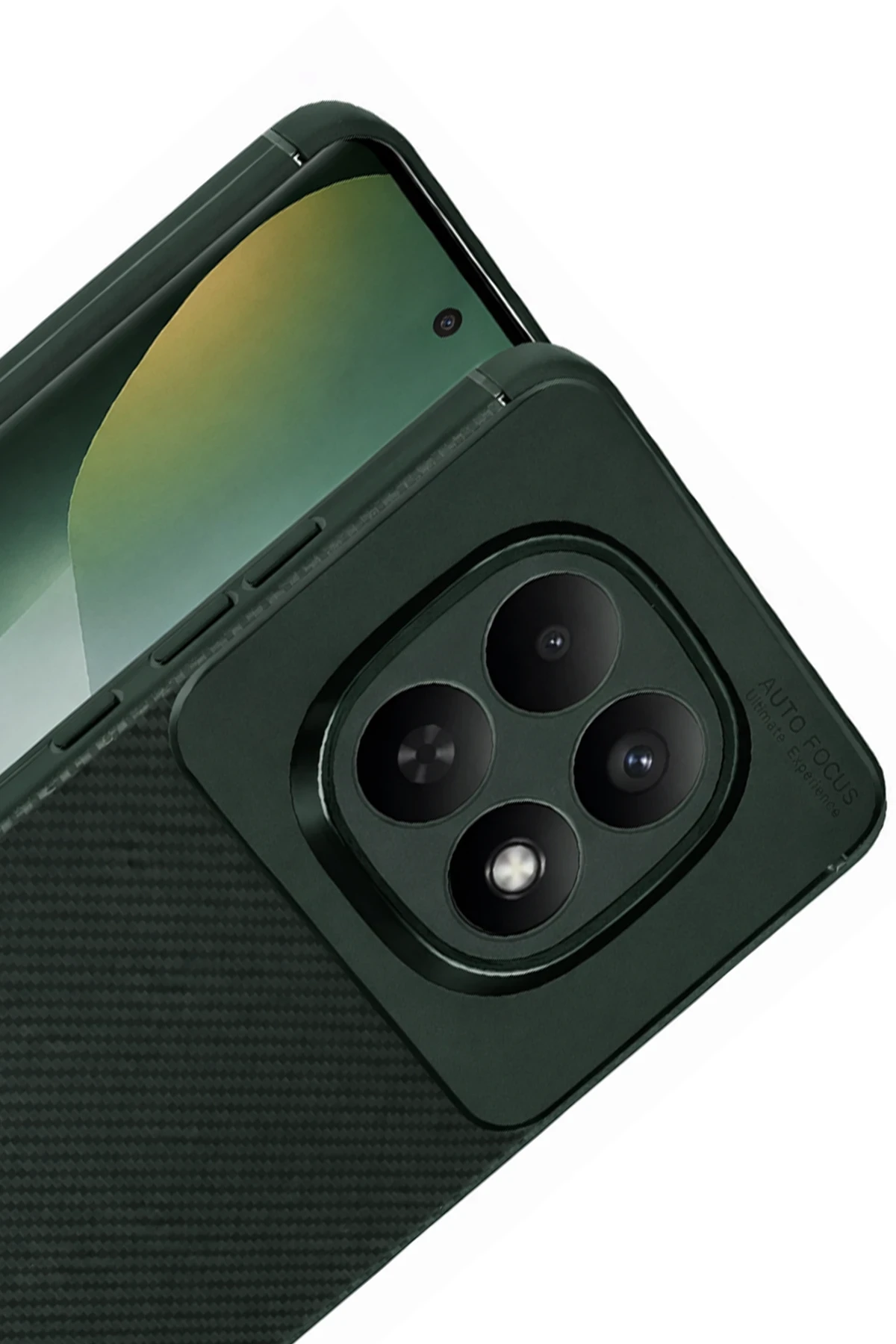 Newface Xiaomi Redmi Note 15 Pro 5G Auto Focus Karbon Kapak - Koyu Yeşil