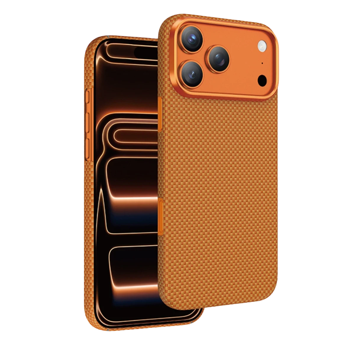 Keephone Apple iPhone 17 Pro Kevlar Norra Magsafe Kılıf - Açık Turuncu