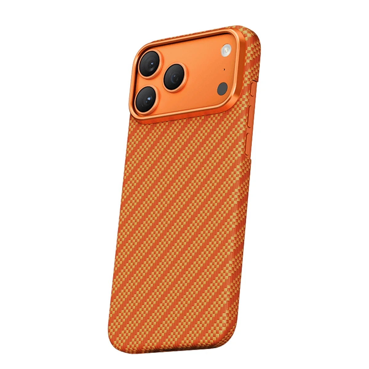 Keephone Apple iPhone 17 Pro Max Kevlar Robin Magsafe Kılıf - Turuncu