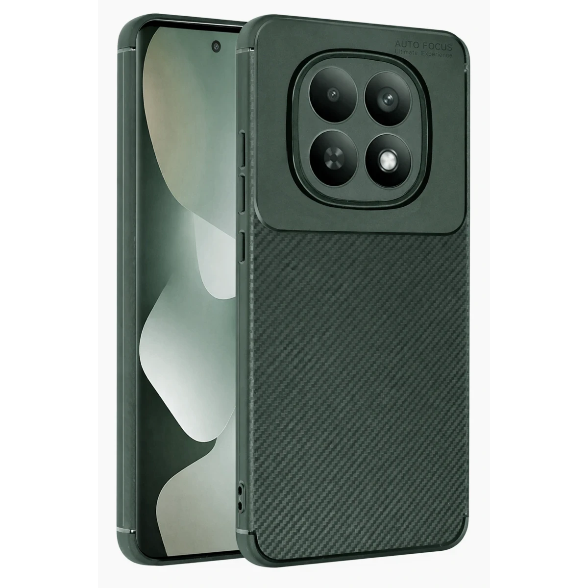 Newface Xiaomi Redmi Note 15 Pro 4G Auto Focus Karbon Kapak - Koyu Yeşil