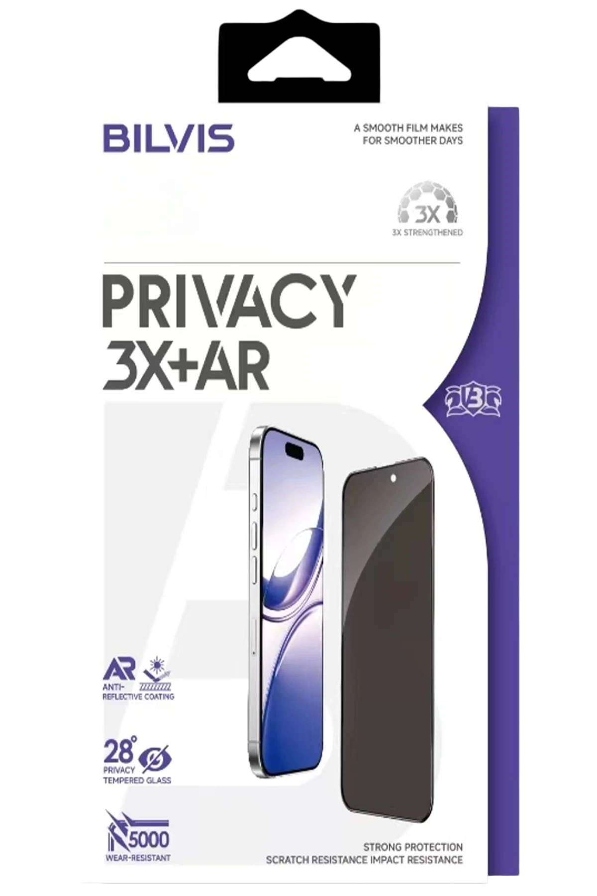 Newface Apple iPhone 17 Pro Bilvis 3X AR Hayalet Cam Ekran Koruyucu - Siyah