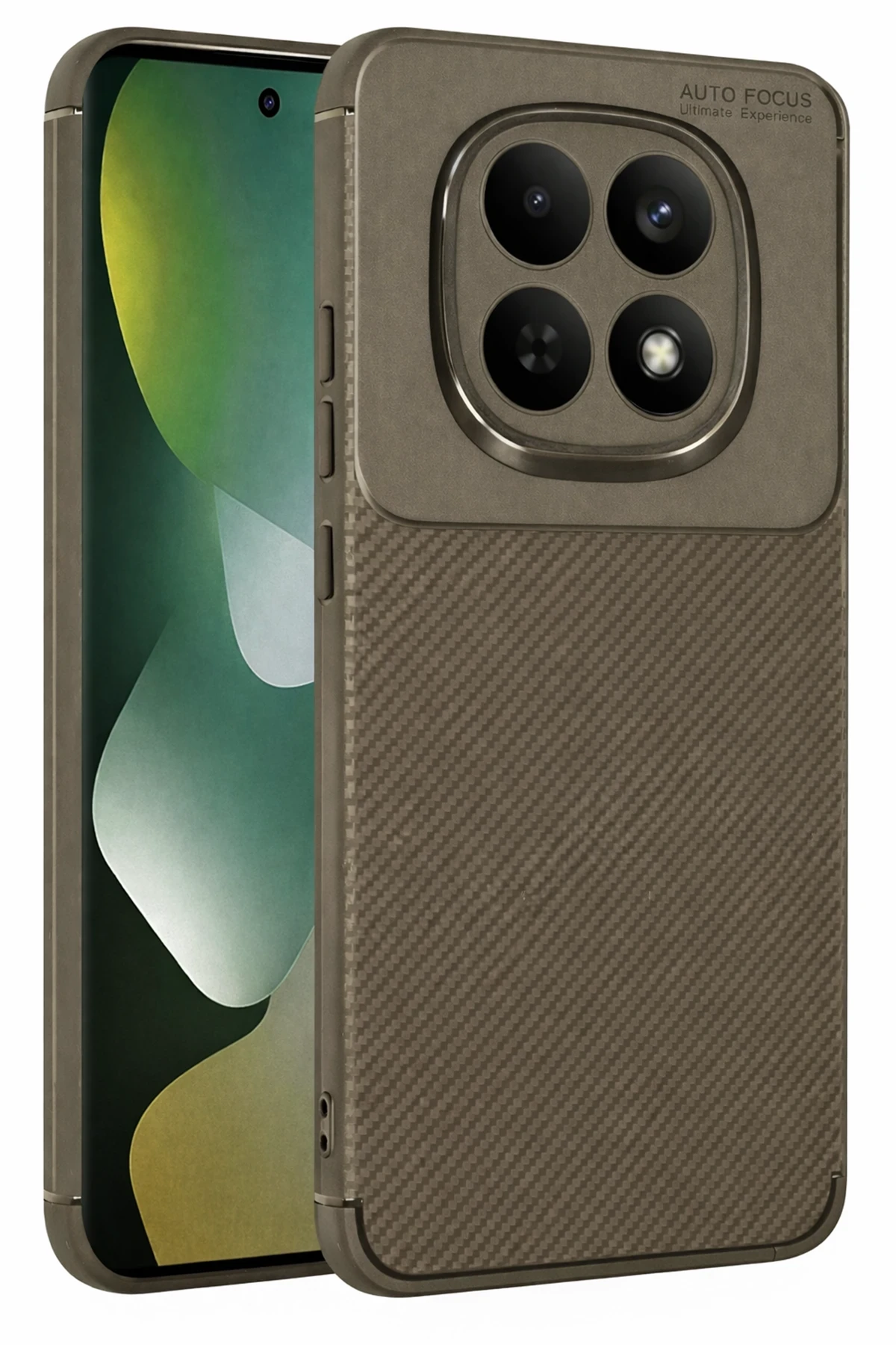 Newface Xiaomi Redmi Note 15 Pro Plus 5G Auto Focus Karbon Kapak - Kahverengi