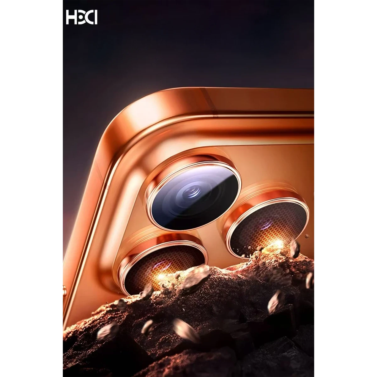 HDD Apple iPhone 17 Pro Max Torres Kamera Lens Koruyucu - Gümüş