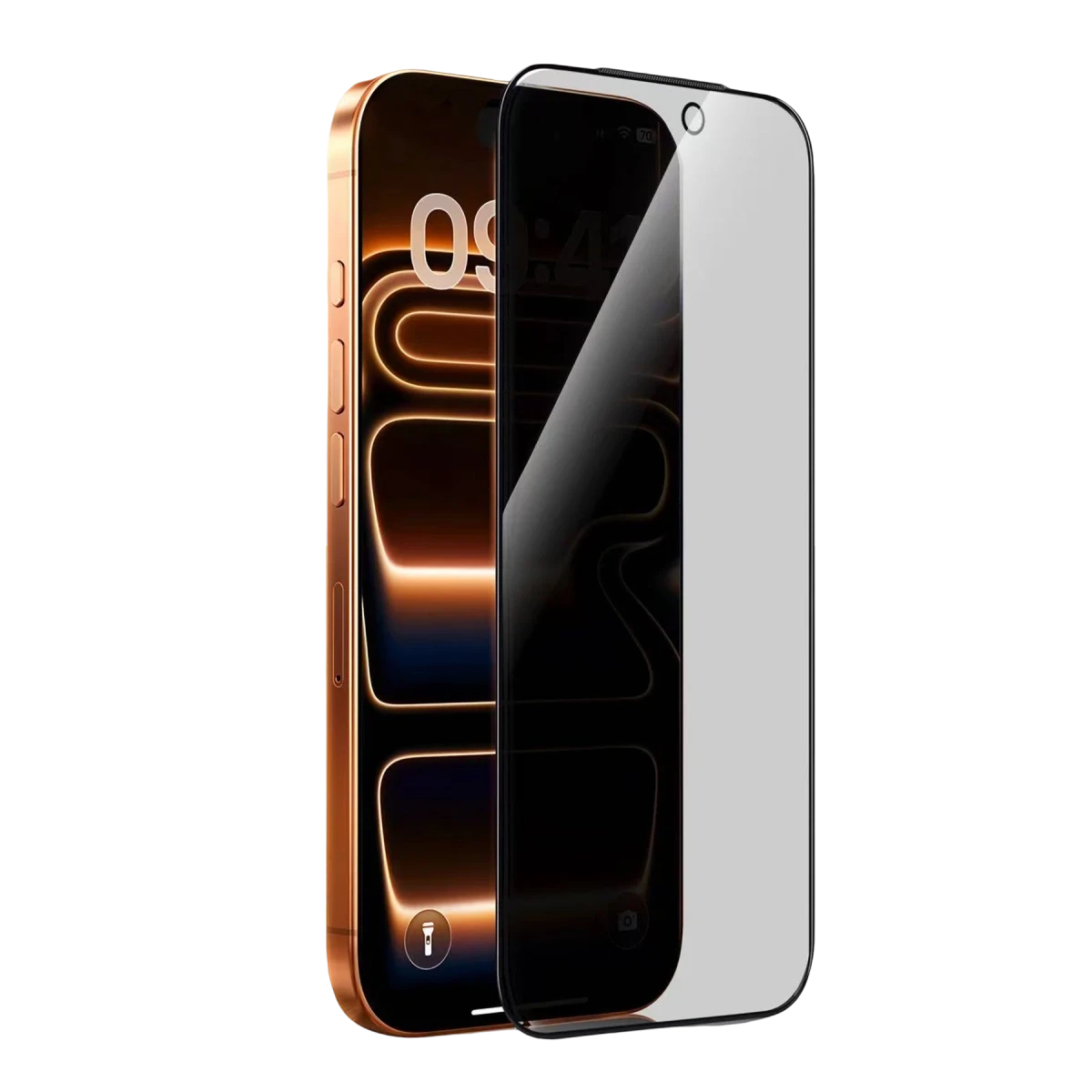 HDD Apple iPhone 17 Pro Rift Hayalet Cam Ekran Koruyucu - Siyah
