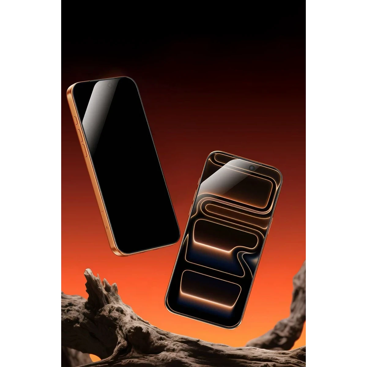 HDD Apple iPhone 17 Pro Rift Hayalet Cam Ekran Koruyucu - Siyah