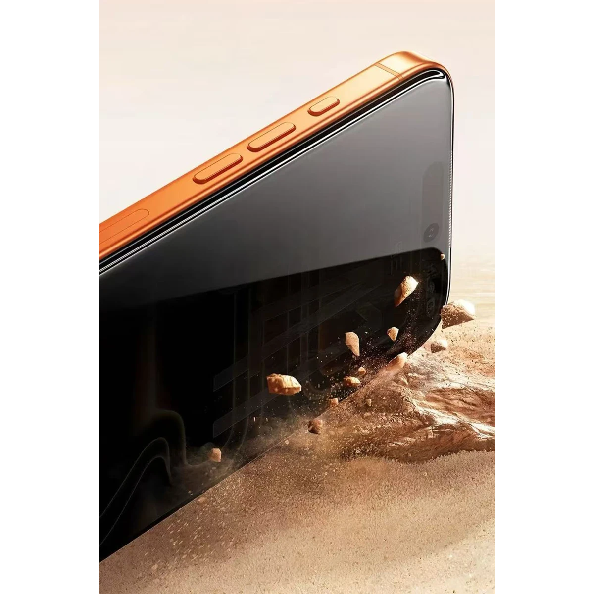 HDD Apple iPhone 17 Pro Rift Hayalet Cam Ekran Koruyucu - Siyah