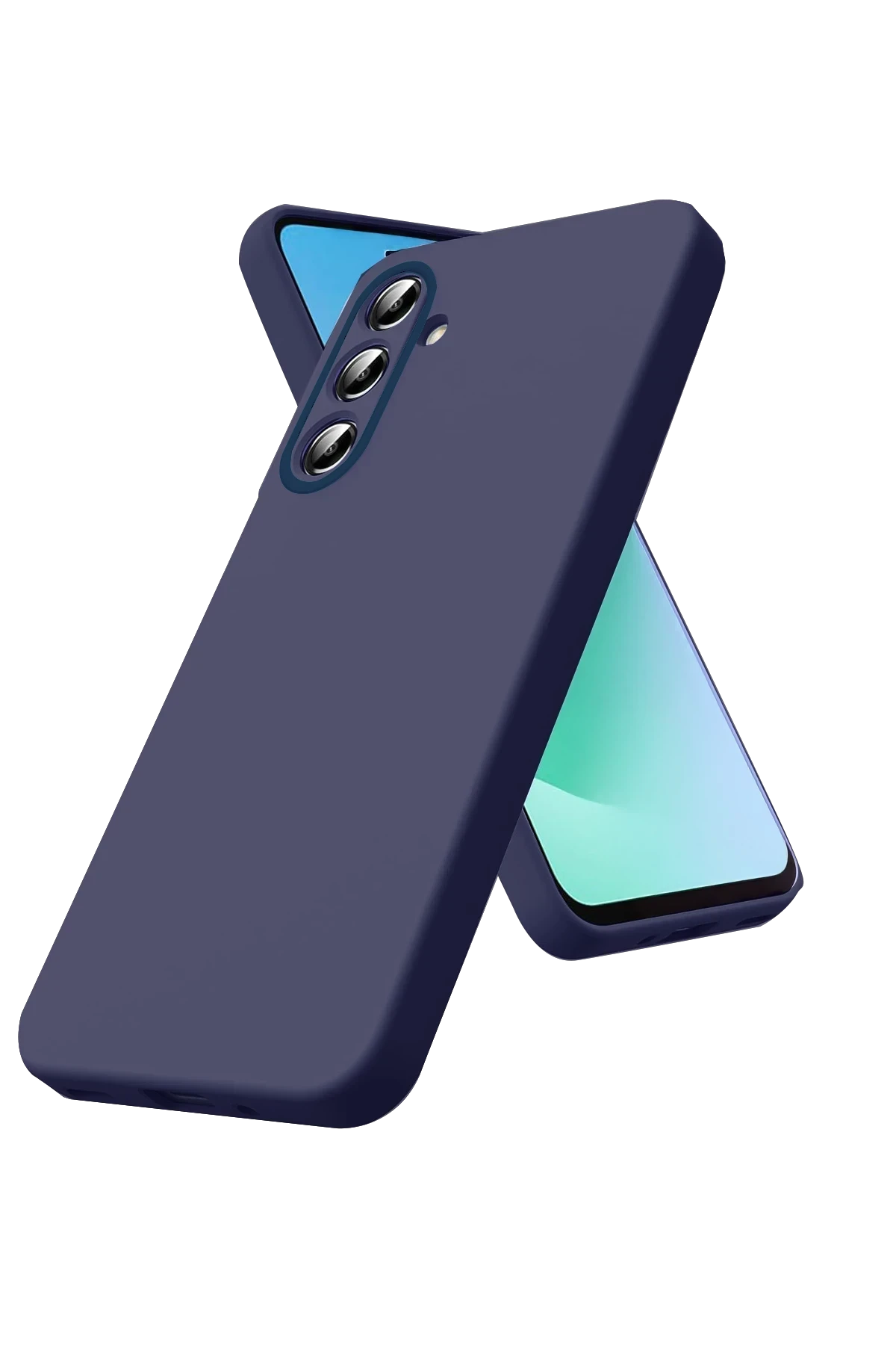 Newface Samsung Galaxy S26 Nano içi Kadife Silikon - Lacivert